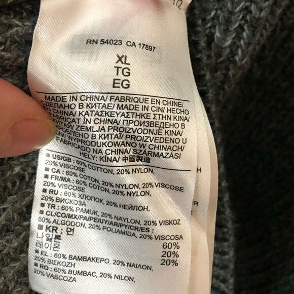 Banana Republic Men’s XL Cotton Blend Pullover Sweater Gray - Picture 5 of 6